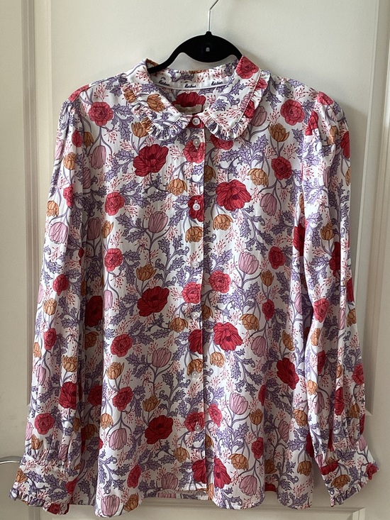Barbour Tops - Barbour Red and Purple Floral Button-Up Shirt